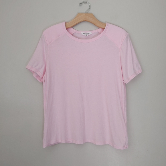 CHRLDR Franny Shoulder Pad Tee Short Sleeve T-Shirt Candy Pink - Picture 7 of 16